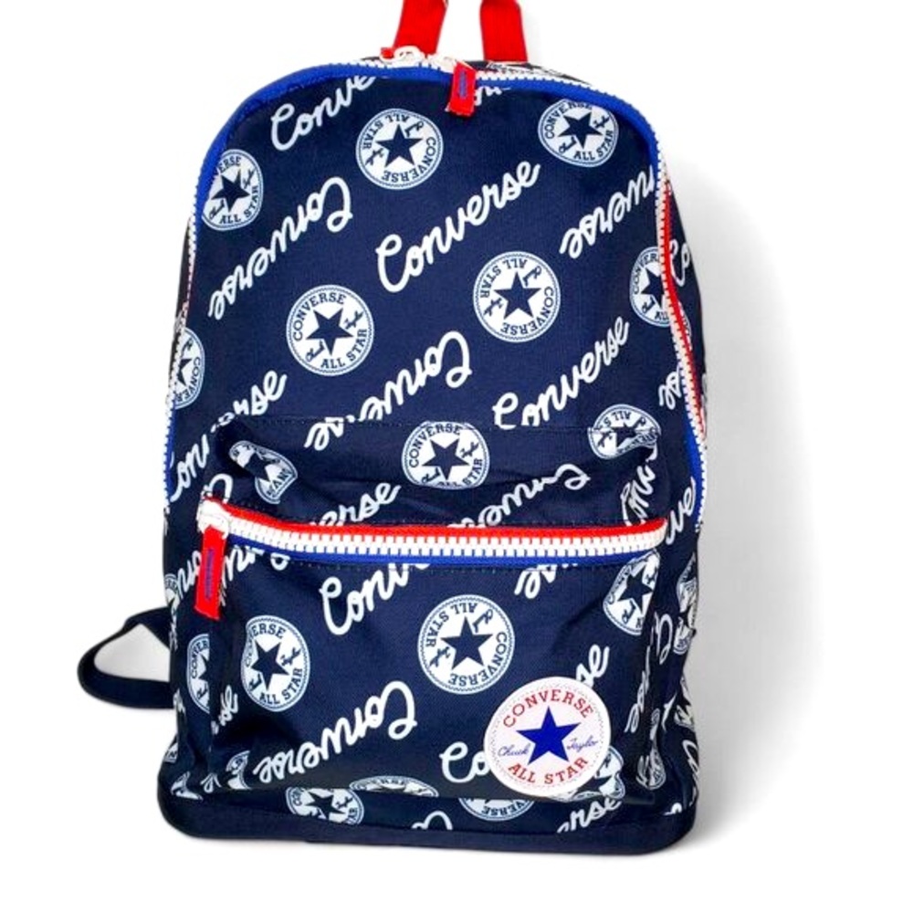 Converse Canvas Back Pack Unisex Classic Basketball Logo Patriotic School Travel